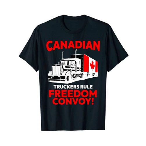 Worldwide Freedom Trucker Convoy Apparel Canadian Truckers Rule Freedom Convoy 2022 Canada USA Unite T-Shirt