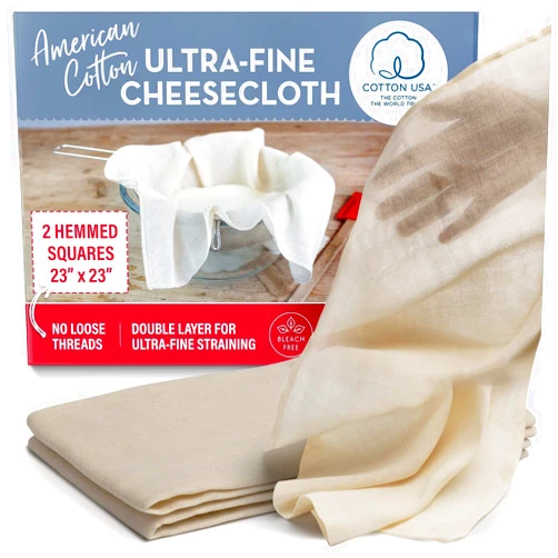 Country Trading Co. American Cotton Cheesecloth for Straining - 2 Pack Large 23