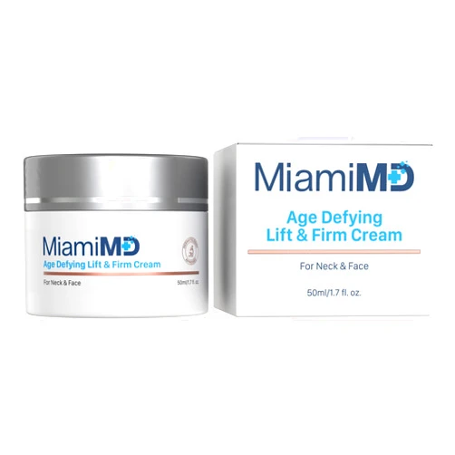 MiamiMD Age-Defying Lift & Firm Cream - Anti Aging and Skin Firming Cream For All Skin Types - Paraben Free, Fragrance Free, Cruelty Free, BHA Free - 50 ml