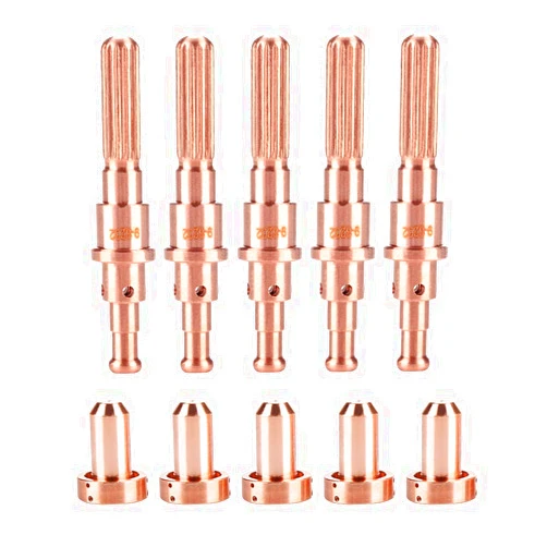 Walfront 5pcs 9-8215 Electrode + 5 pcs 9-8207 Nozzle Tips Kit Fit for Thermal Dynamics SL60/100 Plasma Cutting Torch, Nozzles, Collets And Lenses