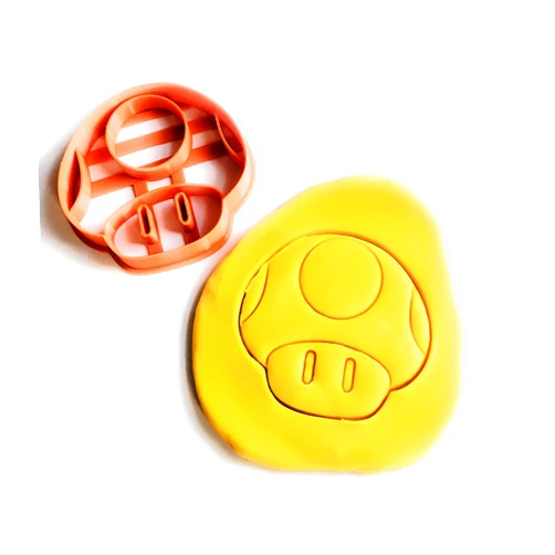 Generic T3D Cookie Cutters Inspired By Mario Bros Toad Head Cookie Cutter, Suitable for Cakes Biscuit and Fondant Cookie Mold for Homemade Treats