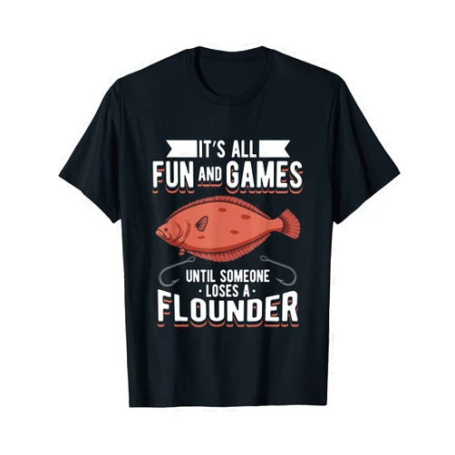 Summer Flounder Fishing Lover Clothing & Co. Fluke Fishing Design For Fisherman - Loses A Flounder T-Shirt