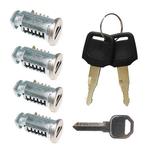 JXSDFP 4 Pack Lock Cores Compatible with Thule Roof Racks Components, Includes 4 Cores, 2 Keys and A Control Key (4 Pack)