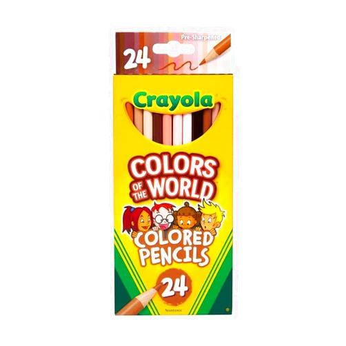Crayola® Color Of The World Colored Pencils, 3 mm, Assorted Colors, Pack Of 24 Pencils