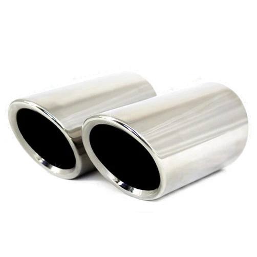 Dsycar Exhaust Tips Pair Compatible with VW Volkswagen JETTA 2009-2018/ SAGITAR 2011-2015 / POLO 2012-2014 / GOLF 7 2013-2015 / Compatible with BMW 325i 328i 2007-2010 (Silver)