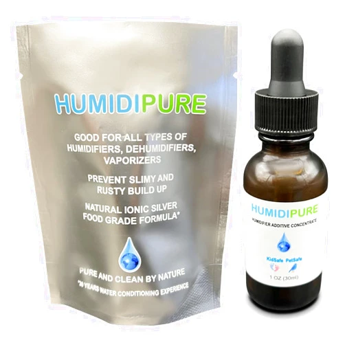 HUMIDIPURE Natural Food Grade Concentrate. 200 day+ Humidifier Treatment Additive*. Prevent Slimy, Crusty and Rusty Buildup. Keep Water Clean and Odor Free