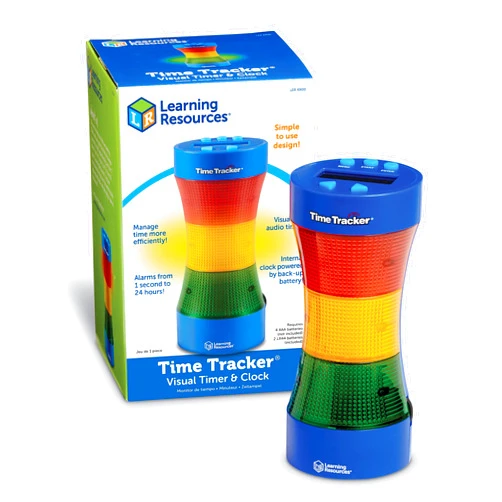 Learning Resources Time Tracker Visual Timer & Clock - 1 Piece, Classroom Tracker, Alarm Clock, Light Up Timer for Classroom, Visual Tracker