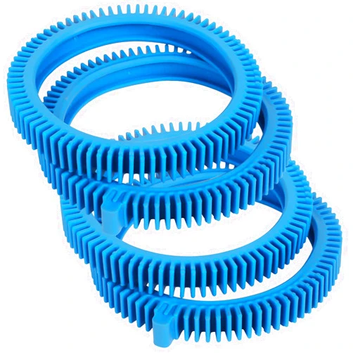 Seentech 896584000-143 Blue Front Tires Kit with Super Hump (2-Pack) & 896584000-082 Blue Standard Back Tire Replacement Part (2- Pack) for Pool Cleaners