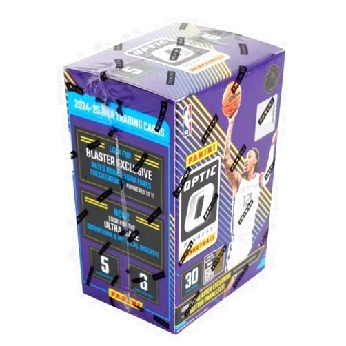 Panini 2024–25 Panini Donruss Optic Basketball Blaster Box – Official NBA Trading Cards – Rated Rookies, Holo Parallels & Inserts – Sealed Retail Box