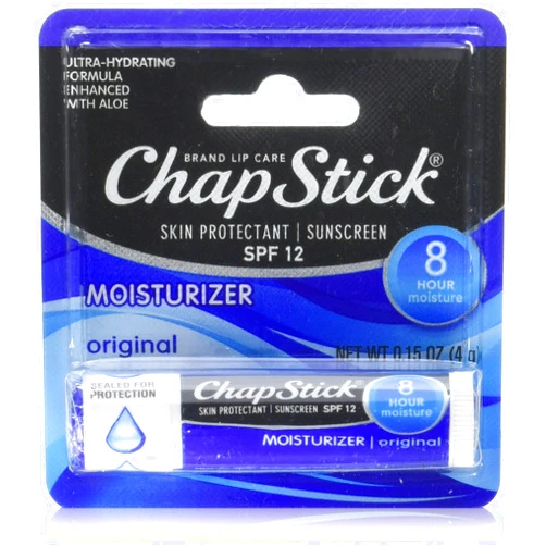 ChapStick Skin Protection Sunscreen Moisturizer, Original SPF 12 0.15 oz (Pack of 2)