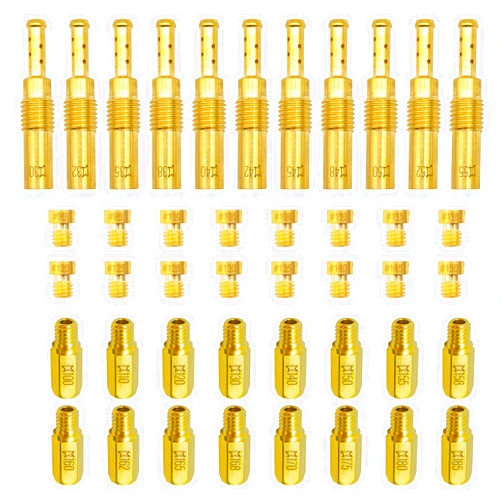 YGQ 43Pcs Carburetor Jet Kit for Keihin Nibbi carb Main Jet and Pilot Slow Jet 99101-393 99101-357 N424-21