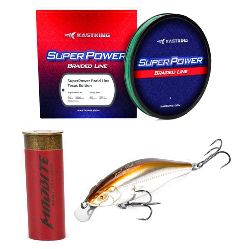 KastKing Superpower Braided Fishing Line and Lure Kit, 4X Braid Line with Hard & Soft Baits, Topwater, Jigs, Rigs&Jerkbaits, Complete Freshwater Fishing Gear Set for Bass,Trout & Walleye,Gift for Men