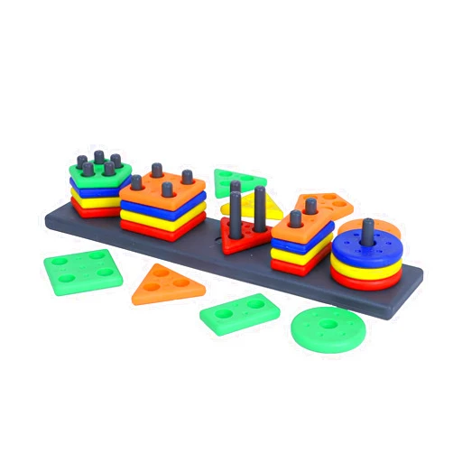 Generic Le-Fan Educational Shape Sorter Toy Set - Building Blocks for Boys and Girls, Ages 12 Months to 6 Years - Montessori, Sensory, and Brain Learning for Indoor Playing for Kids Birthday,Multicolor