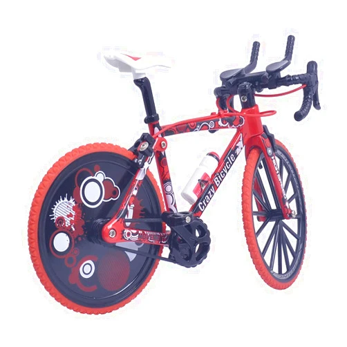 Ailejia Mini Bike Ornament Toy Doodle Finger Bicycle Mountain Cake Topper Dirt Bike Party Decorations BMX Mountain Bike Party Toys for Home Decor,Collection (Red)