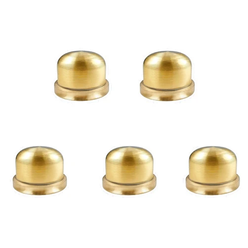 ECUDIS Pack of 5 Solid Metal Lamp Finials Caps Knob for Lamp Shade Holder Harp, 1/2 Inch Tall (Gold)