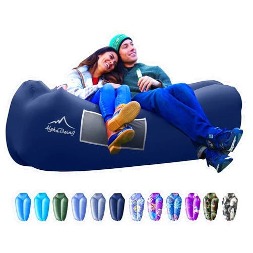 AlphaBeing Inflatable Lounger Beach Chair Accessories, Air Sofa Hammock Inflatable Couch for Camping Backyard Lakeside with Compression Sacks, Ideal Outdoor Gifts for Adults