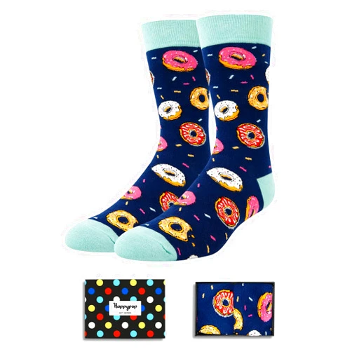 HAPPYPOP Funny Donut Gifts Pickle Burger Gifts - Donut Pickle Burger Socks for Men