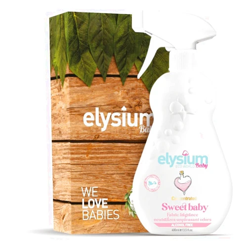 ELYSIUM ECO WORLD Baby Fabric Spray Freshener and Room Spray - Non Toxic Ingredients, Alcohol Free and Allergan Free Linen Spray for Bedding and Air Freshener – Long-Lasting Fragrance Refresher and Deodorizer Spray.