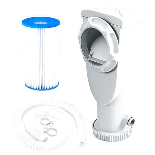 Funsicle SkimmerPlus 1,500 GPH 2-in-1 Filter Pump and Skimmer System for Above Ground Swimming Pools - Pool Cleaning and Maintenance