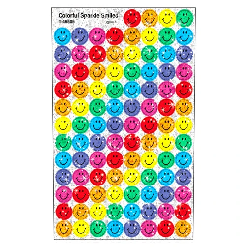 TREND enterprises, Inc. Colorful Smiles superSpots Stickers-Sparkle, 400 ct