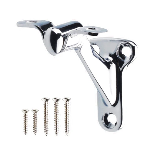 Cosnys 3 Pack Polished Chrome handrail bracket,Handrail Stair Brackets 3