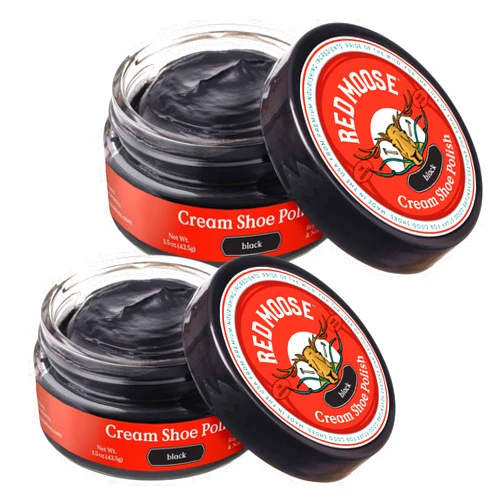 RED MOOSE Boots and Shoe Cream - Shoe Polish Kit for Leather - Shoes Shine - Made in the USA