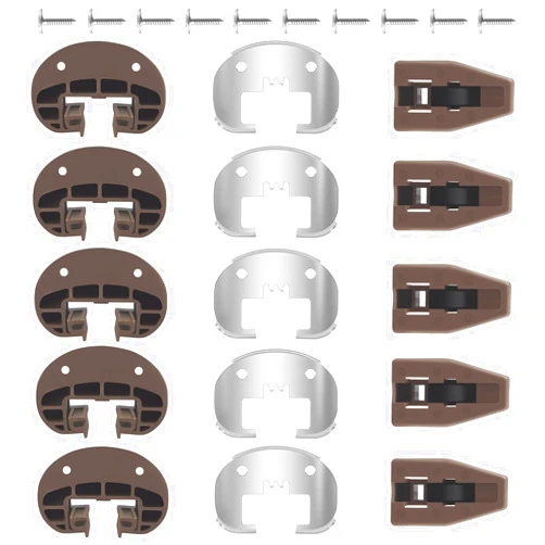 YOBME Replacement Drawer Guide Kit of 5 Sets Enhanced Commercial Style, Drawer Stop with Roller Model #168