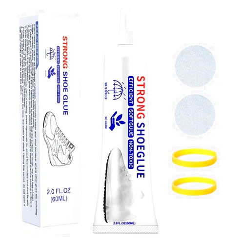 HAEKIM Shoe Glue Sole Repair, Slow-Drying Transparent Shoe Repair Glue Kit, Waterproof, Non-Hardening Adhesive