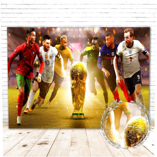 SIMILAR World Cup 2022 Backdrop 7x5ft Super Football Star Background Qatar World Cup 2022 Album Poster for Wall Decorations Vinyl Soccer Football Birthday Banner for Kids