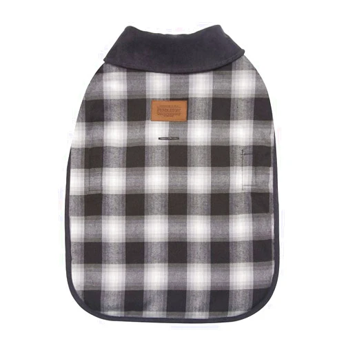 PENDLETON Pet Classics Dog Coat (S, Charcoal Ombre Plaid)