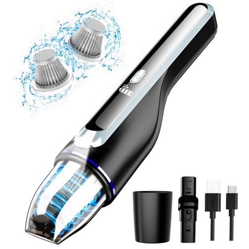 DRECELL Handheld Vacuum Cordless, Car Vacuum with Brushless Motor & 14000Pa Suction, 1.2lbs Lightweight, LED Light, Slim Mini Vacuum Cleaner for Car Home Pet
