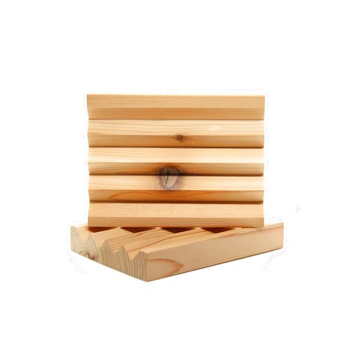 L'OLIVIER NATURALS (2 Pack Cedar Large) Cedar Soap Dish - Handcrafted 100% Cedar Wood soap Dish - Soap Saver Dish - soap Dish - Soap Saver, Tray and Holder for Shower, Bathroom and Kitchen - Made in Canada