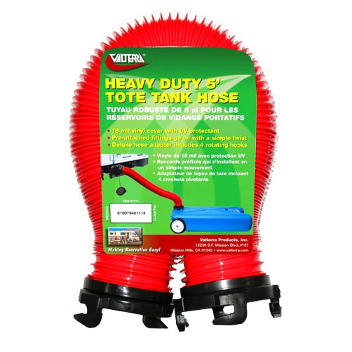 Valterra D04-0111 Heavy-Duty Tote Tank Hose - 5' , Red
