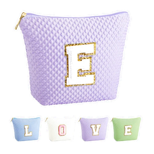 YOOLIFE Bridesmaid Proposal Gifts - Bridal Shower Gifts, Bridesmaid Gifts for Wedding Day, Bride To Be Gifts, Maid of Honor Gifts, Bachelorette Party Gift for Bride, Initial Makeup Bags for Women E