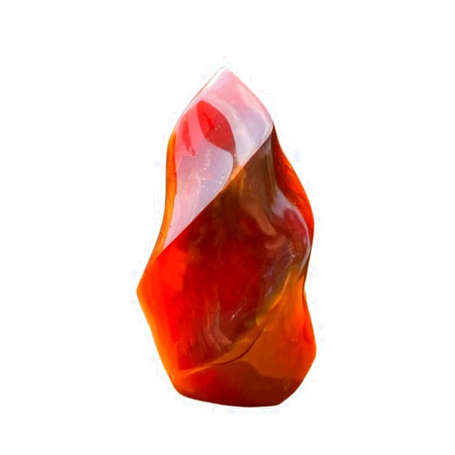 EWNICE OLLBAG 1PC Carnelian Crystal Red Agate Flame Red Agate Tower Crystal Carving Crystal Collection Home Decor (Color : 100-200g 1pc)