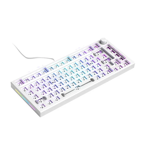 Glorious PC Gaming Race Glorious Gaming GMMK PRO 75% Barebones White (Frame Only) - Modular Mechanical Gaming Keyboard, TKL Size (75%), 3.3lb Frame, RGB, Fully Customisable, 5-Pin Switch Support