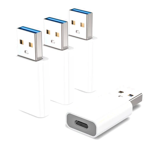 MOSWAG USB to USB C Adapter, USB C Female to USB Male Adapter Compatible with Apple MagSafe Watch 9/8/7/SE/Ultra, for iPhone 15 14 13 12 Mini Pro Max,iPad,Galaxy Note,Pixel,CarPlay,Wall Plug