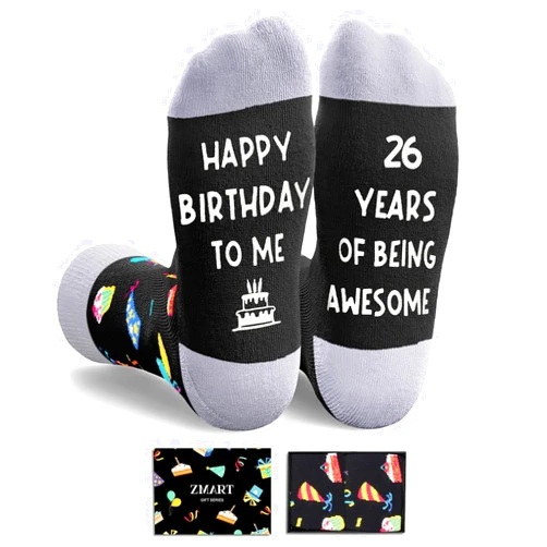 Zmart HAPPYPOP Birthday Gift Ideas - Socks for 20-30 Year Olds for Women Men
