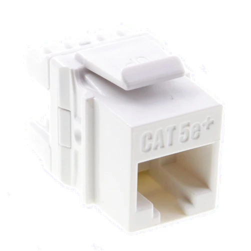 On-Q Legrand - On-Q WP3475WH Cat5e RJ45 Quick Connect Keystone Insert with 110 Punch-Down, White