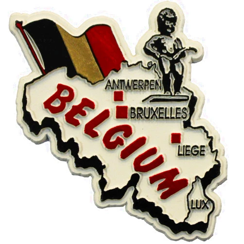 Flagline Belgium - Country Magnet