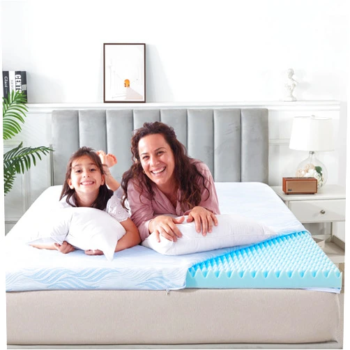 INSPIRE CRAFTER 3 Inch Egg Crate Memory Foam Mattress Topper Queen with Cooling Mattress Pad, Queen Mattress Topper with Removable Cover, Soft Ventilated Mattress Pad Cover, 60