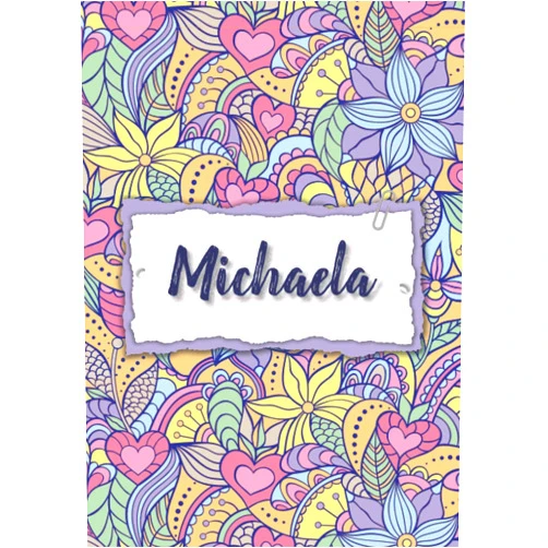 Alba & Hilda USA Publishing Michaela: Notebook A5 | Personalized name Michaela | Birthday gift for women, girl, mom, sister, daughter ... | Design : floral | 120 lined pages journal, small size A5 (5.83 x 8.27 inches)