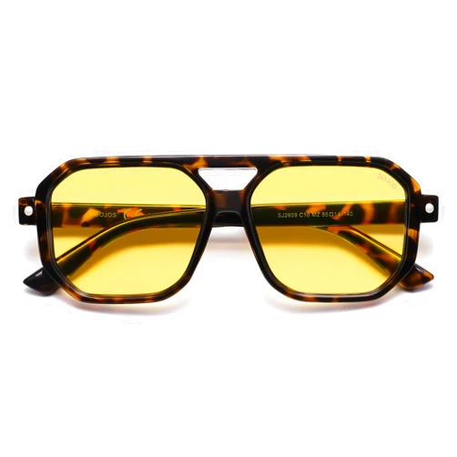 SOJOS Retro Polarized Square Aviator Sunglasses for Women Men Vintage 70s UV400 Protection Shade SJ2609