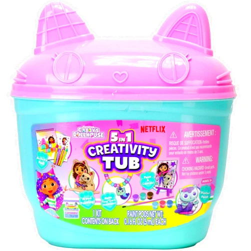 Tara Toys Gabby's Dollhouse 5 in 1 Creativity Tub