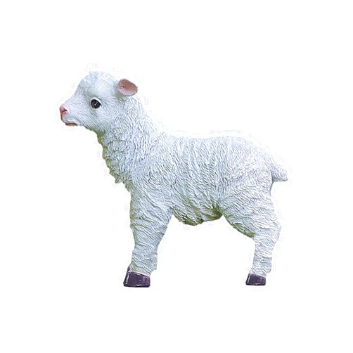WUANGYOL Sheep Lamb Goat Statues Figurines Outdoor Animal Sculpture Home Decor Garden Cute Resin Decoration Ornament Farm Patio Lawn Yard Party Wedding Farmhouse Gift D