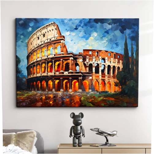 Custom The Colosseum Of Rome Abstract Poster Style Wall Art, Home Kitchen Office Room Decor, The Colosseum Of Poster, The Colosseum Of Photo,214