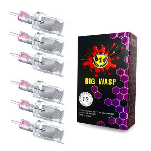 BIGWASP 12PCS 35RM Large Tattoo Cartridge Needles Curved Magnum 1235RM #12 Standard Round Magnum for Rotary Tattoo Machines