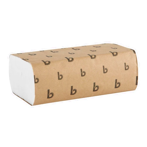 Boardwalk B6200 9 in. x 9.45 in. 1-Ply Multifold Paper Towels - White (16/Carton)