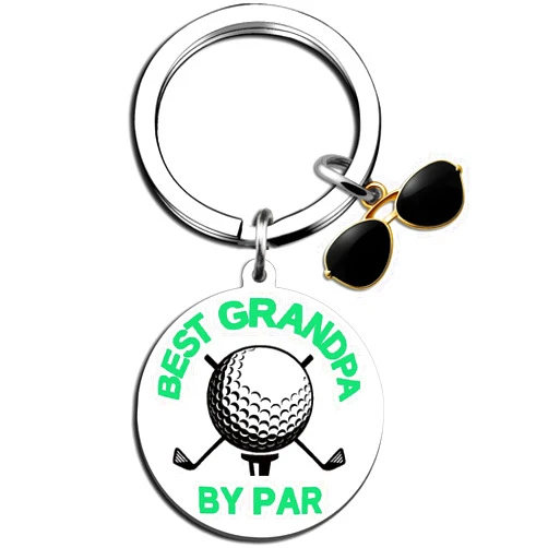 Lelekdo Golf Gifts for Grandpa Gifts for Grangpa from Grandkids Best Grandpa Gifts Funny Golf Gifts Father’s Day Best Gifts - Best Grandpa by Par Keychain Golf Keychain for Men