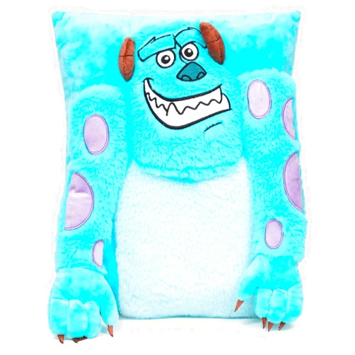 Jay Franco Disney Pixar Monsters Inc James Sullivan - Sully 3D Snuggle Plush Pillow - Super Soft Blue Pillow - Measures 15 Inches